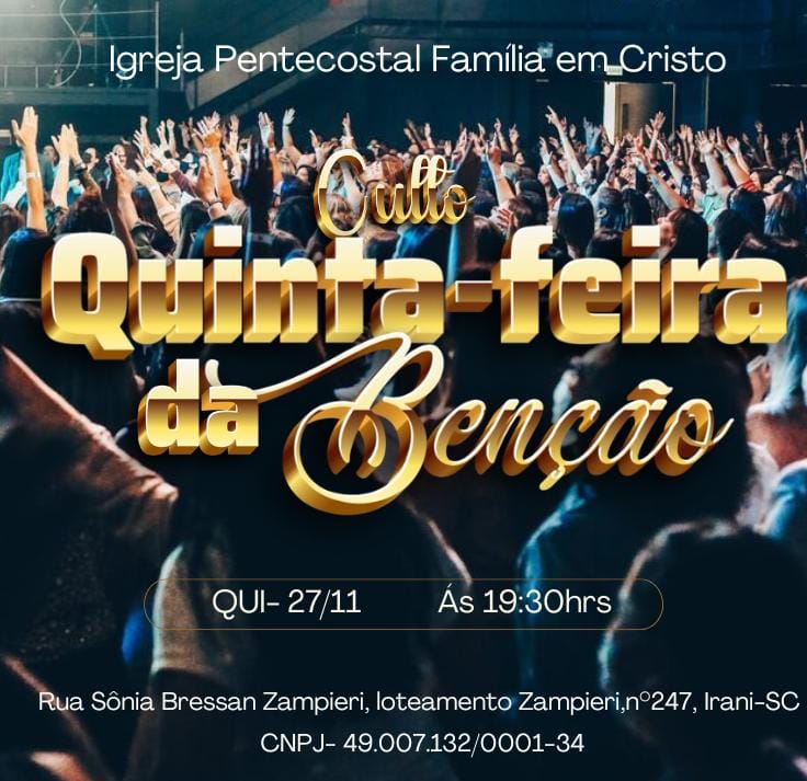 Culto Quinta-feira da benção