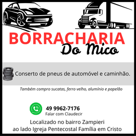 NOVO ANUNCIANTE - BORRACHARIA DO MICO
