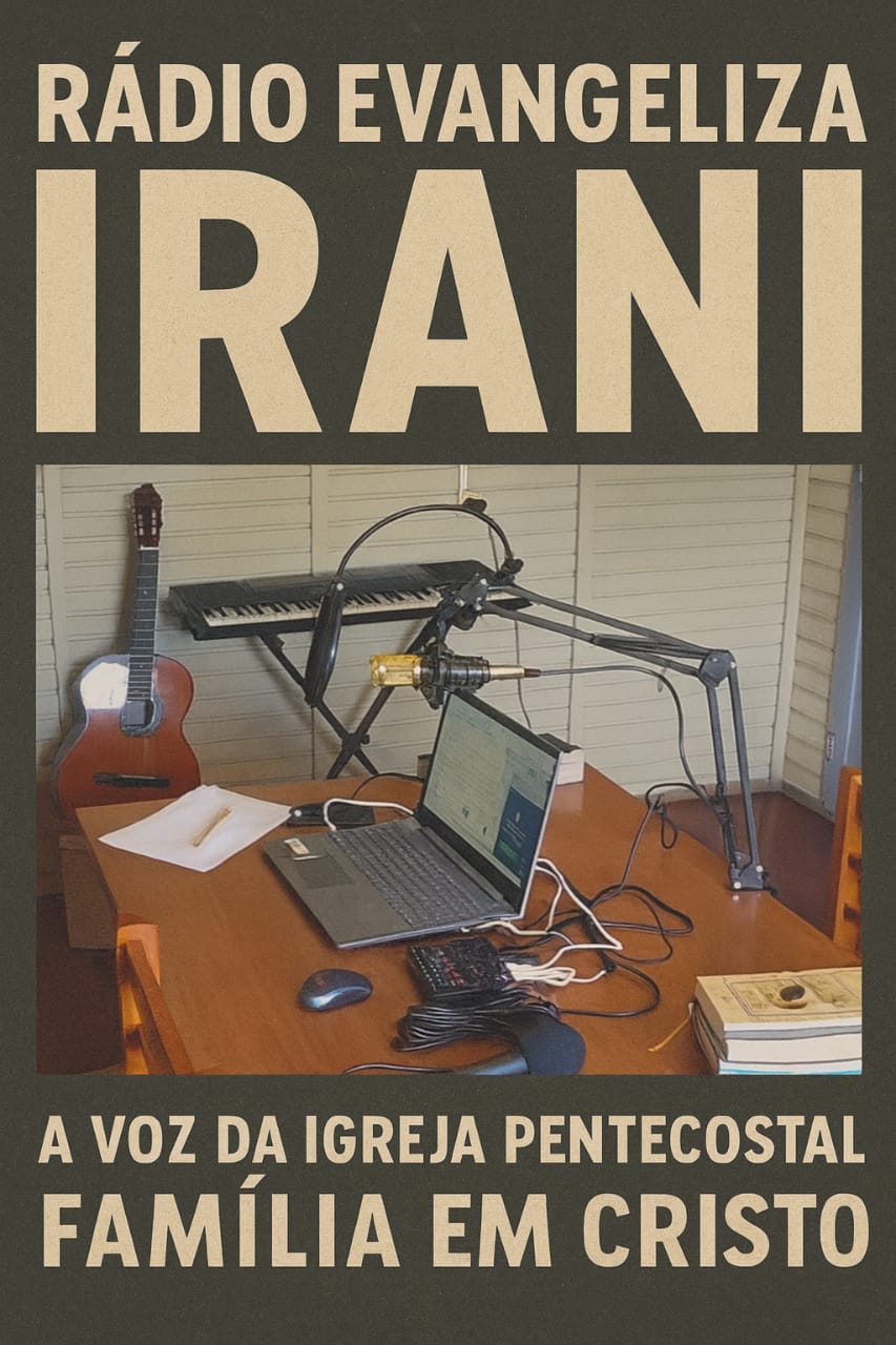 Estúdio da Rádio Evangeliza Irani - A Voz da Igreja Pentecostal Família em Cristo.